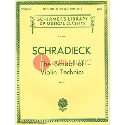 Schradieck - School of Violin Technics Book 1 - Violin Schirmer ...