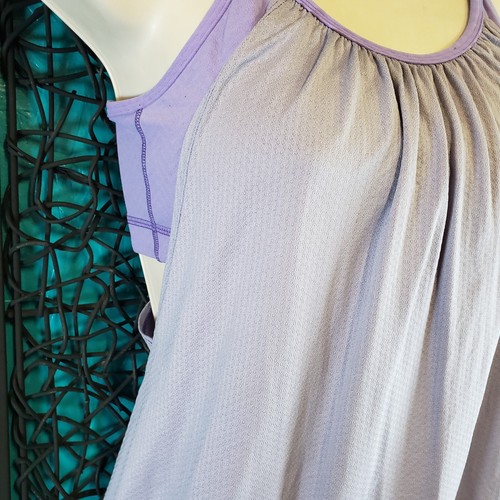 LULULEMON ATHLETIC TOP WOMENS SZ 4 PURPLE NO LIMITS RACER BACK #W1FOOS SHELF BRA - Picture 4 of 13