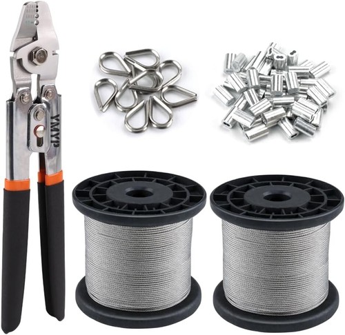 All-in-One Wire Rope Crimper & 656FT Wire Rope Kit - Ultimate Fishing & DIY Tool - Picture 3 of 8