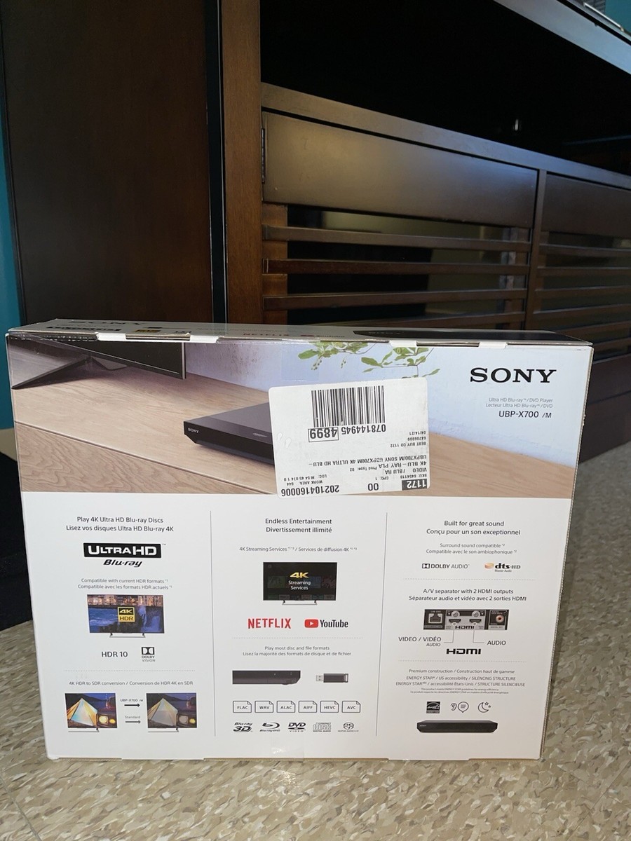 Sony UBP-X700 4K Ultra HD Blu-ray Player - Black for sale