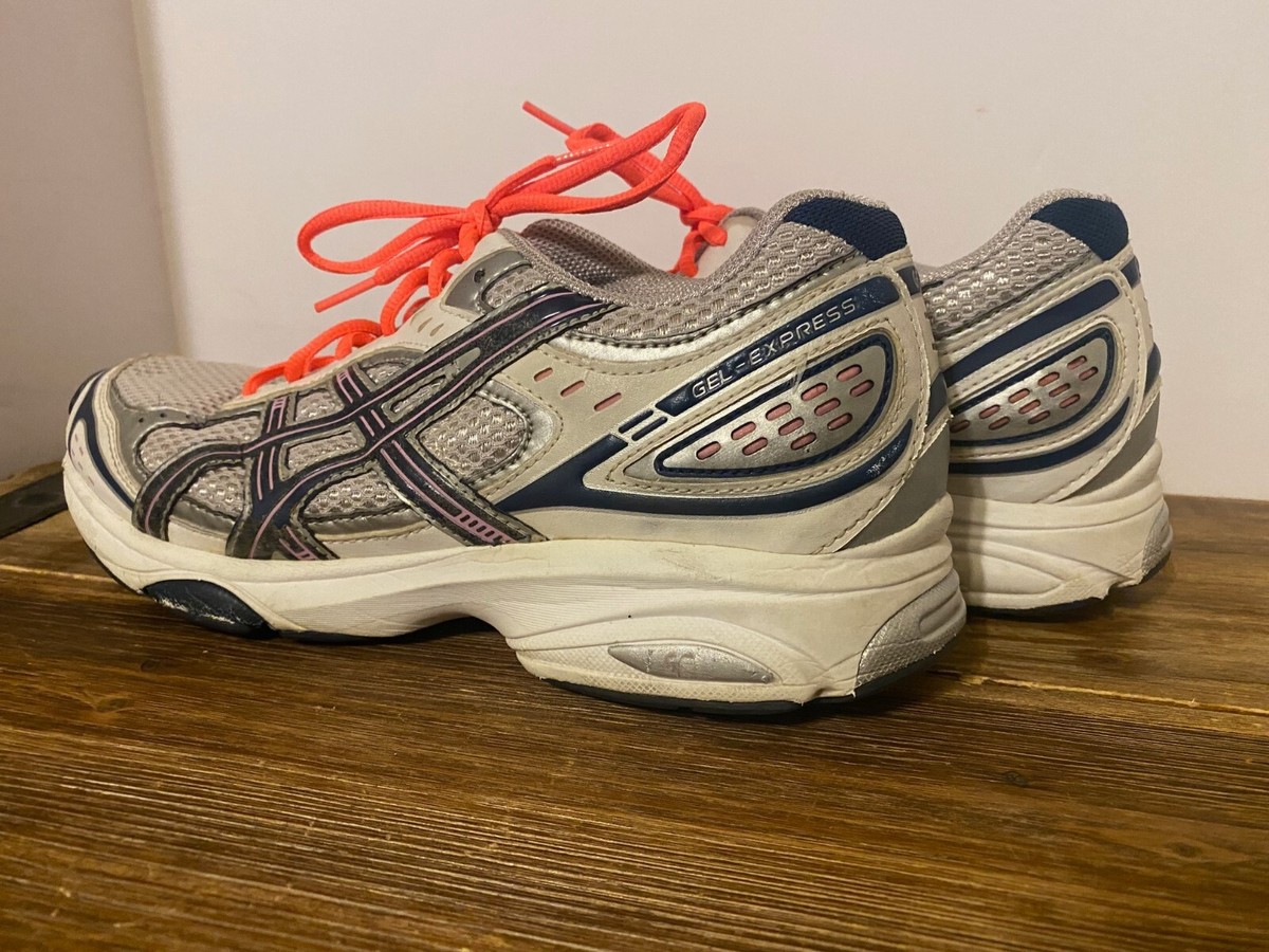 スニーカー Asics Sneakers ASICS SN861 Running Shoes Gray Color with Orange liced Size