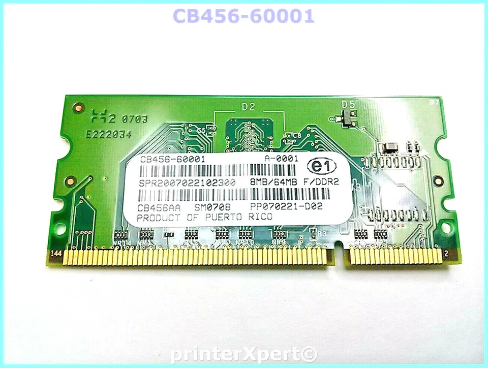 HP LaserJet P2015 P2015D P2015DN Font DIMM PCL5e 8MB 64MB CB456-60001 CB456AA - Image 2 of 4
