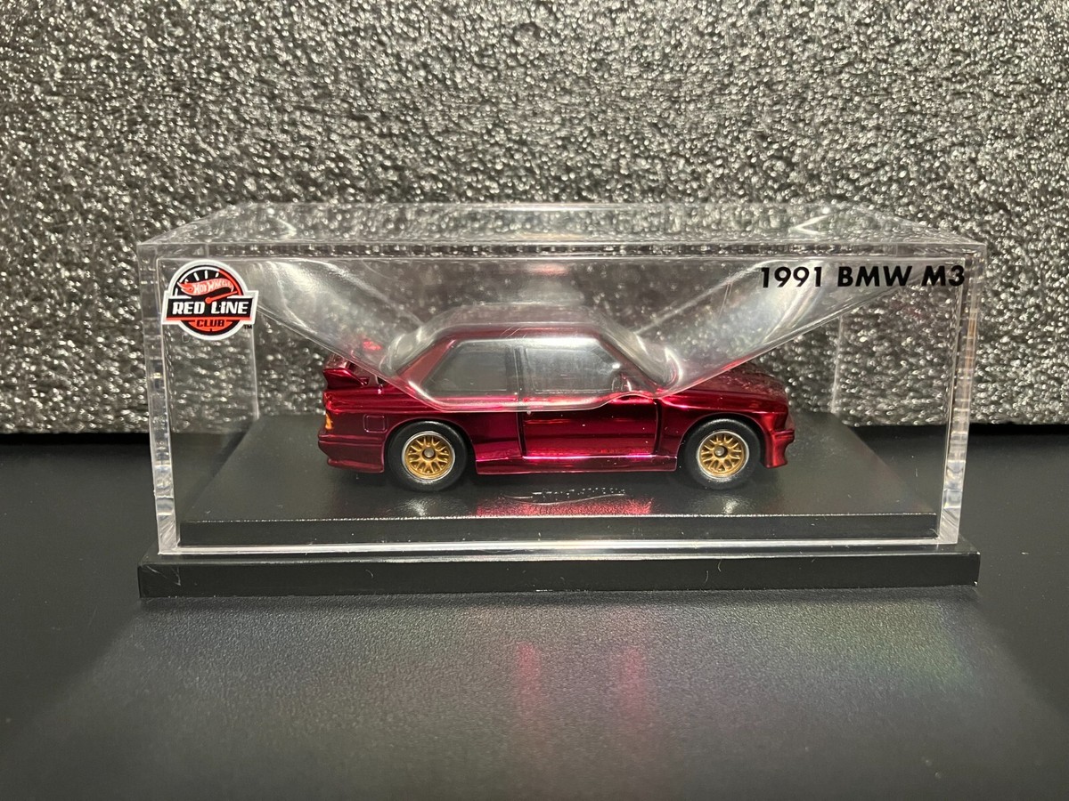 Hot Wheels RLC - BMW M3 1991 Rouge - Édition Limitée 2023 - Échelle 1/64 Avec Pneus Real Riders - Neuf