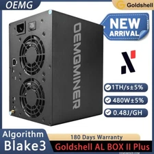 New Goldshell AL BOX Ⅱ Plus 1Th/s 480W ALPH Miner Blake3 Alephium with PSU