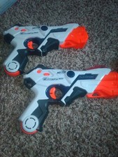 Pair Nerf Laser Ops Pro Alphapoint Lot of 2 Laser Tag Guns Tested And Working.