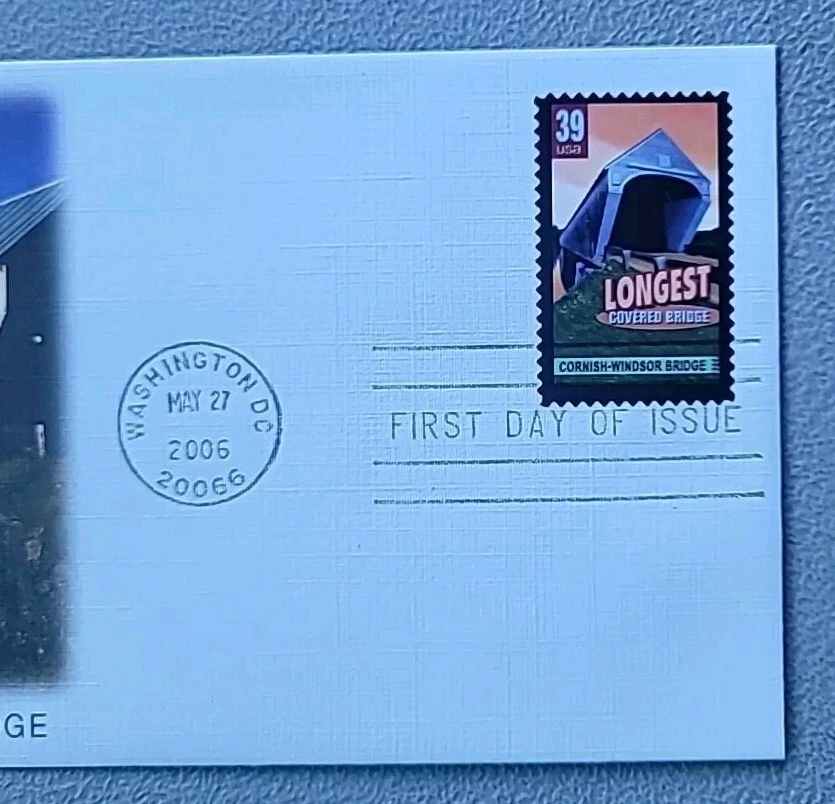 US FDC # 4071 Longest Covered Bridge .Cornish- Windsor Bridge 2006. - Image 4 of 4