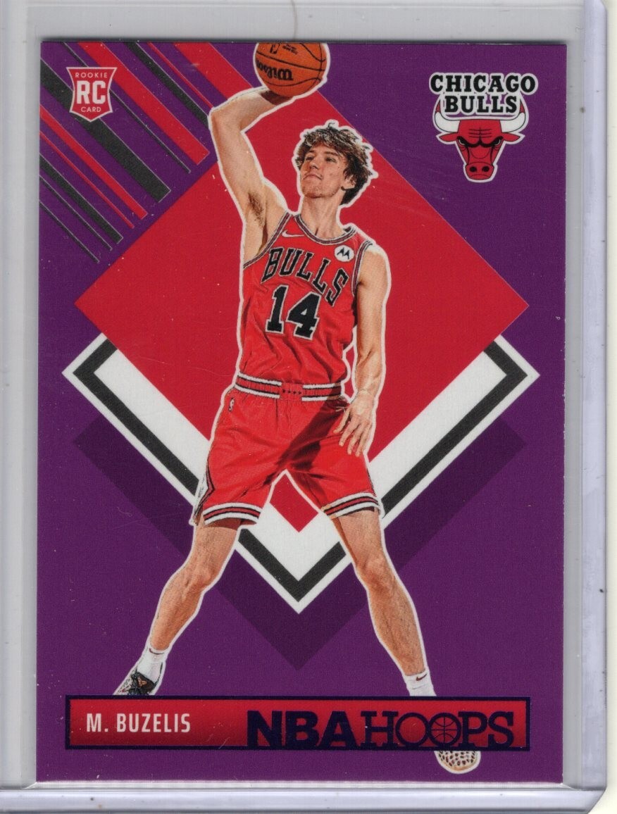 Matas Buzelis (RC) 2024-25 Panini Hoops Purple Tribute Rookie #295 Bulls
