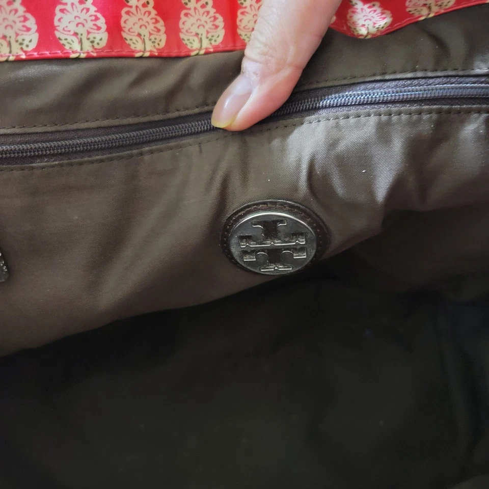 Tory Burch Floral PVC Plastic Tote Bag Purse Handbag - Image 4 of 4