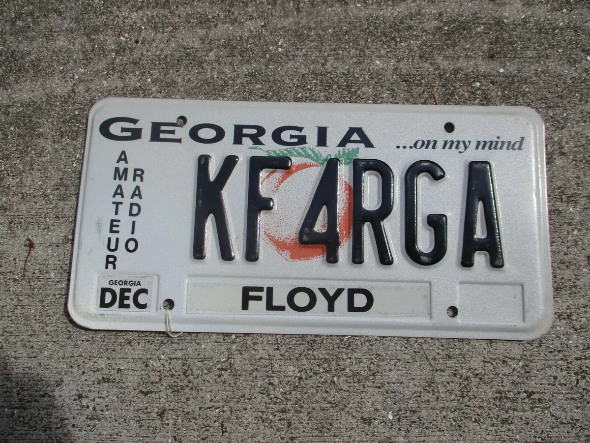 Georgia Amateur Radio license plate # KF4RGA eBay