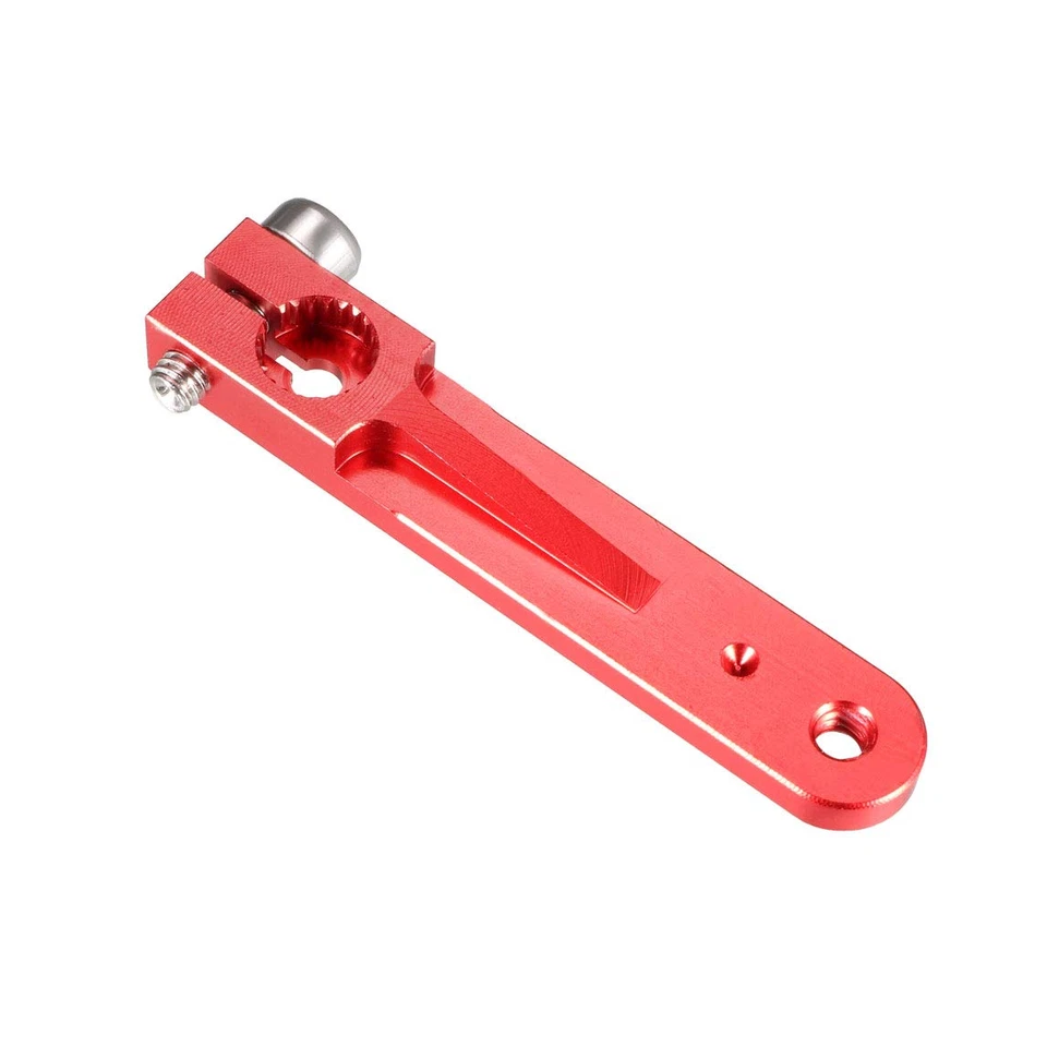 SpeedTek RC CNC Aluminum 1.25" Long 25T Clamping Servo Horn (Red) - Image 2 of 2