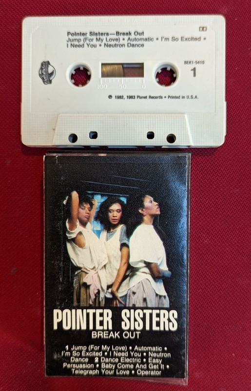 Pointer Sisters Break Out Cassette Tape  "I'm so Excited" "Jump For My Love" 