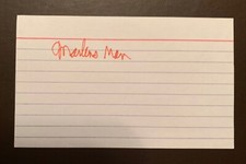 MARLINS MAN Laurence Leavy - Ubiquitous Fan - SIGNED / AUTOGRAPH 3x5 Index Card