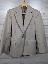 Stockholm Atelier &other Stories Beige Blazer Sz Euro38 Manteco Fabric