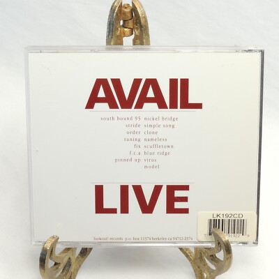 Live at the Bottom of the Hill in San Francisco by Avail (CD, Jan 