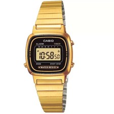 CASIO LA670WGA-1DF OROLOGIO DONNA DORATO ACCIAIO NERO DIGITALE