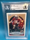 1990 Fleer Joe Montana Signed Beckett Authentic Auto #10B BAS 49ers