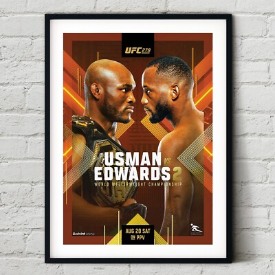UFC 278 Kamaru Usman vs. Leon Edwards 2 Fight Poster - Wandbilddruck - MMA 2022