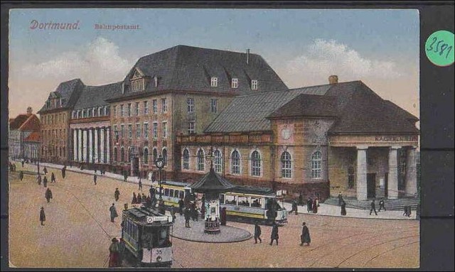 Cartolina Dortmund Bahnpostamt 1918 2 foto minimi segni di usura Cartolina Dortmund Bahnpostamt 1918 2 foto minimi segni di usura