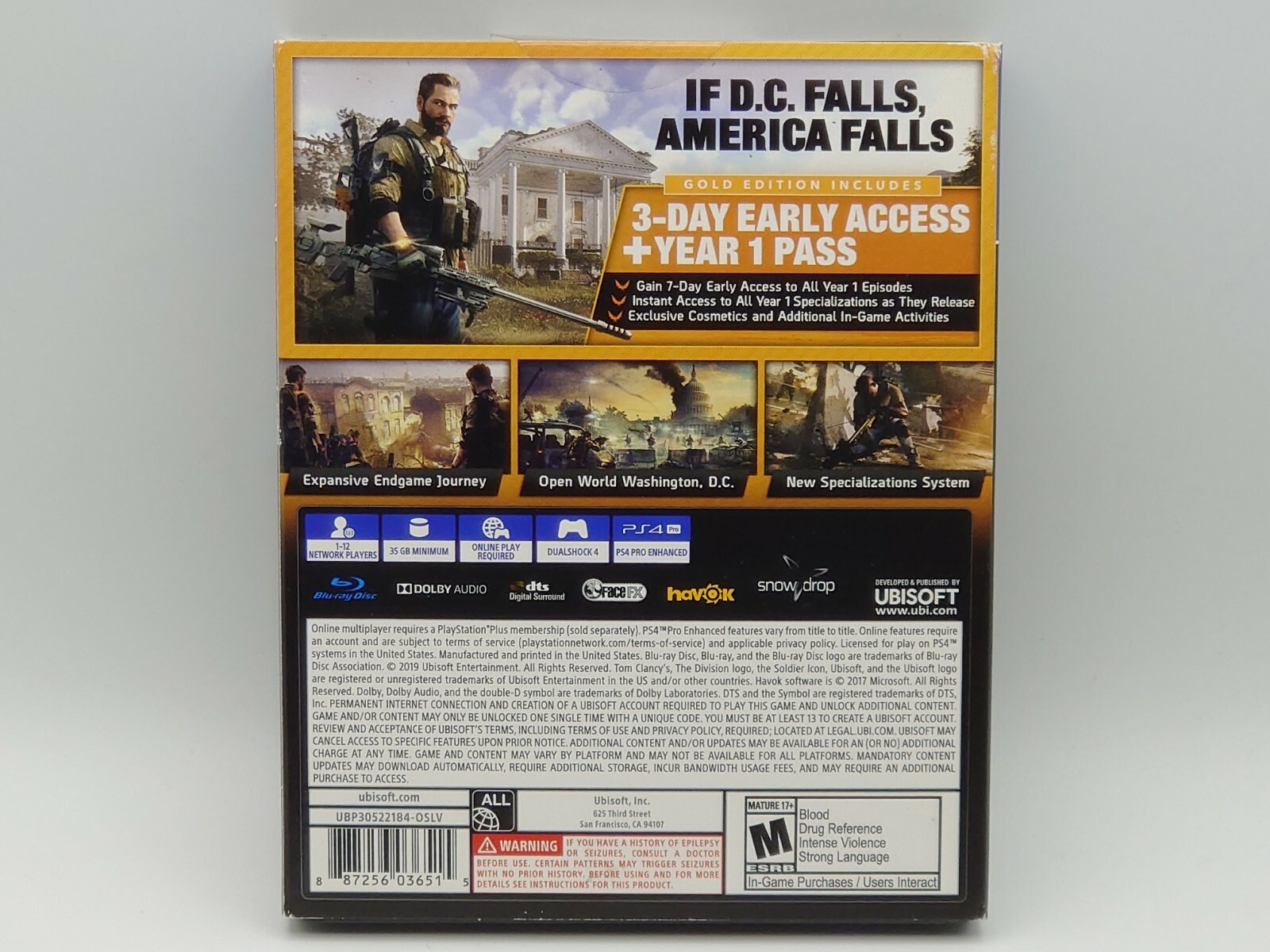 Tom Clancy S The Division 2 Gold Steelbook Edition Playstation 4 Ps4 Ebay