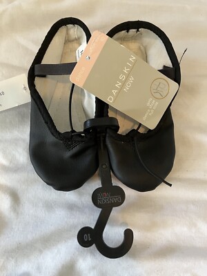 New Girls Black Danskin Now Tie Dance Shoes Size 10 - Ballet, Jazz, Gymnastics