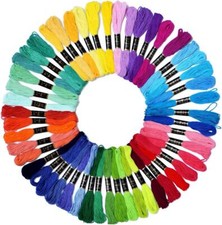 Hilo De Bordar Rainbow Color 50 Ovillos Por Paquete Hilos De Punto De Cruz Fr...