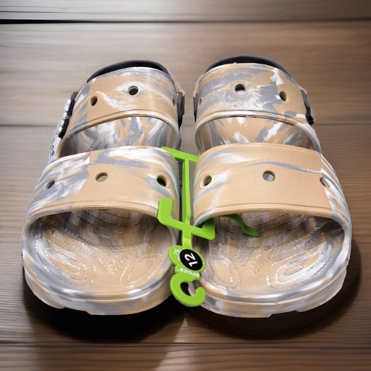 Crocs Classic All Terrain Marbled Sandals Mens 12 Chai Multi
