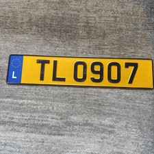 Luxembourg License Plate European Tag Tl 0907 Excellent Condition Luxembourg License Plate European Tag Tl 0907 Excellent Condition