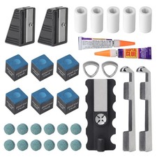 30 pcs Pool Cue Repair Kit 1 5in1 Pool Cue Tips Repair Tool 2 Pool Cue Tip Cl...