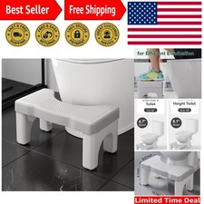Minimalist 9 Inch Non-Slip Foot Stool Ideal for a Healthier Toilet Experience