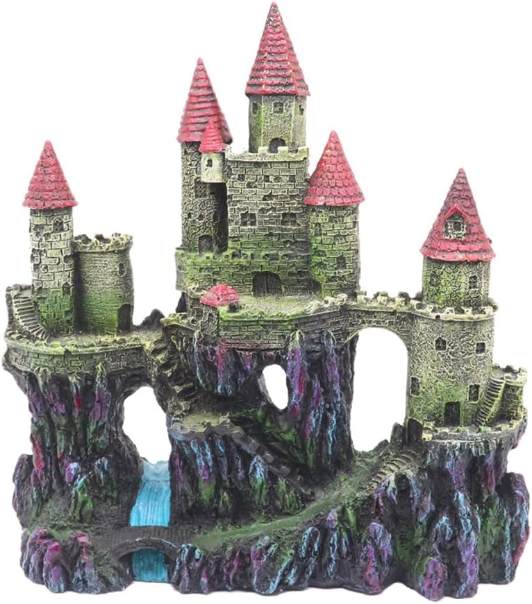 Glow-in-the-Dark Large Hollow Castle Aquarium Decoration for Fish Tanks