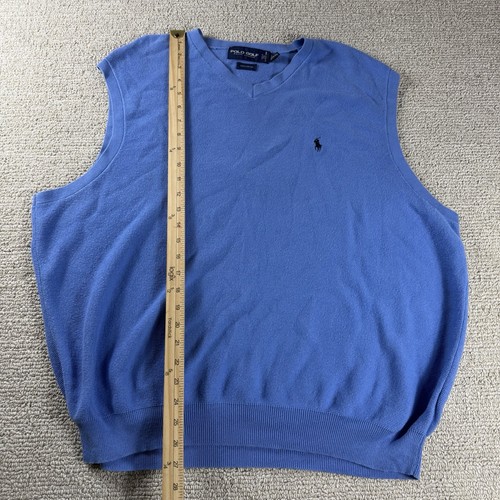 Polo Ralph Lauren Golf Italian Yarn V-neck Sweater Vest Blue Men’s Size XXL - Bild 4 von 7