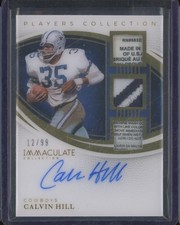 2025 Panini Immaculate CALVIN HILL Auto Triple Patch Laundry Tag /99 Cowboys SZ1