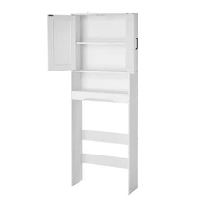 Uimoso Bathroom Over-Toilet Storage Cabinet with Adjustable Shelf White 65"