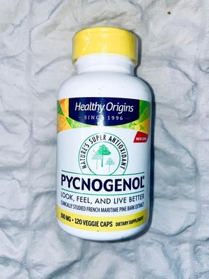 Healthy Origins Pycnogenol hochdosiert 100mg - Gehirn, Energie 120 Kaps NEU