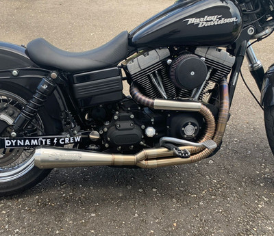 Dyna Switchback FLD 2012-2016 Auspuffanlage 2 in 1 Krümmerrohr Komplettanlage