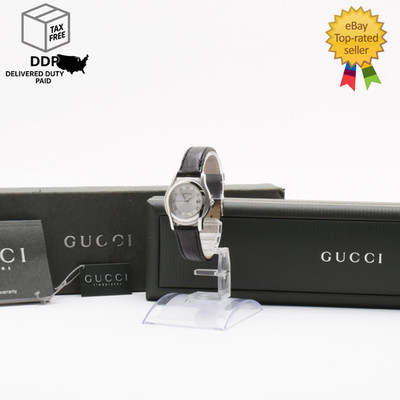 [Near MINT w/Box] GUCCI 5500L Quartz White Dial Silver Women's Watch 32mm JAPAN