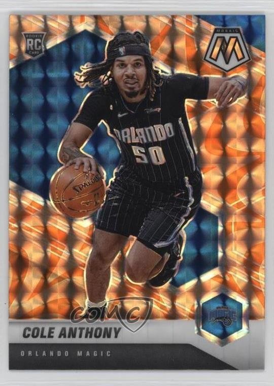 2020-21 Panini Mosaic Rookie Reactive Orange Prizm Cole Anthony #207 07i7