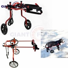 Adjustable Dog/Cat Wheelchair Cart For Handicapped Hind Legs Pet 77-132lb RED