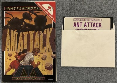 Ant Attack - disk & box art - (Commodore 64, C64, 1985) - tested