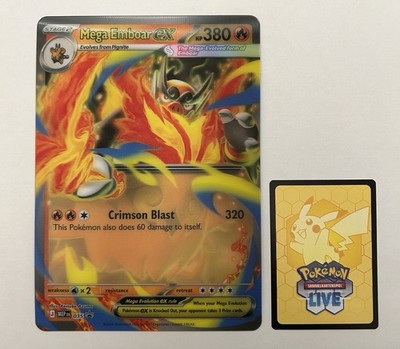 Pokémon MEP 035 Black Star Promo NM - Mega Emboar  Ex / English Oversized Card