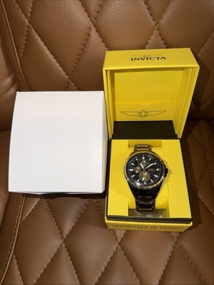Invicta Men's 47823 Sea Vulture Bathyal Quartz 46mm Black Gold Stainless Steel