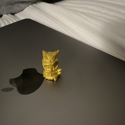 Moose Gold Figurine Small Plastic Character Toy Collectible Display Model