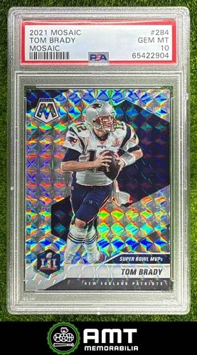 Tom Brady PSA 10 2021 Panini Mosaic Prizm New England Patriots #284 2904