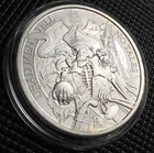 1 oz .999 Silver Pirate Skeleton Round ~ Dead Men Tell No Tales PIRATE CAPTAIN ☠