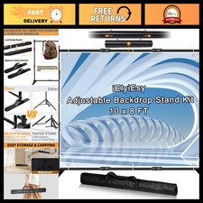 Adjustable 10x8FT Backdrop Banner Stand - Heavy Duty Step and Repeat Display