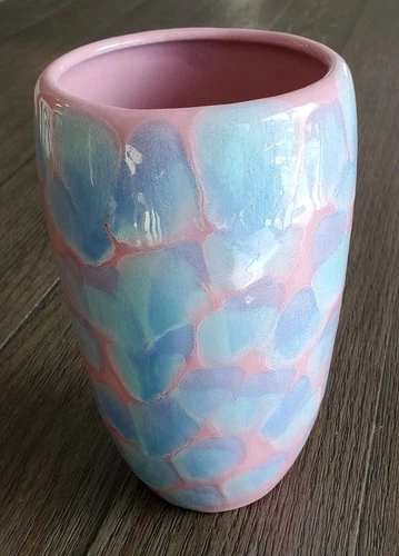 Beautiful Royal Haeger Vase, D1001  "Cloudy Pink & Blue" Glaze,  1938 to 1951