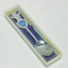 Expo 86 Vancouver Canada Souvenir Collector Spoon Astronaut Figure Blue Shield