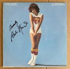 BARBRA STREISAND ALBUM LP SIGNÉ À LA MAIN DISQUE VINYLE SUPERMAN BABY BE ME BARBARA