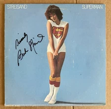 BARBRA STREISAND HAND SIGNED LP ALBUM RECORD VINYL SUPERMAN BABY BE ME BARBARA