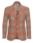 NWT SALVATORE PICCOLO SPORT COAT jacket Napoli beige orange tweed luxury Ital...